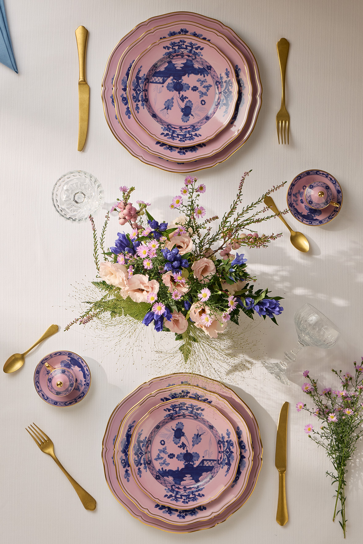 GINORI 28cmプレート　ホワイト・ブルー2枚セット GINORI 28cmプレート ホワイト・ブルー2枚セット GINORI 28cmプレート